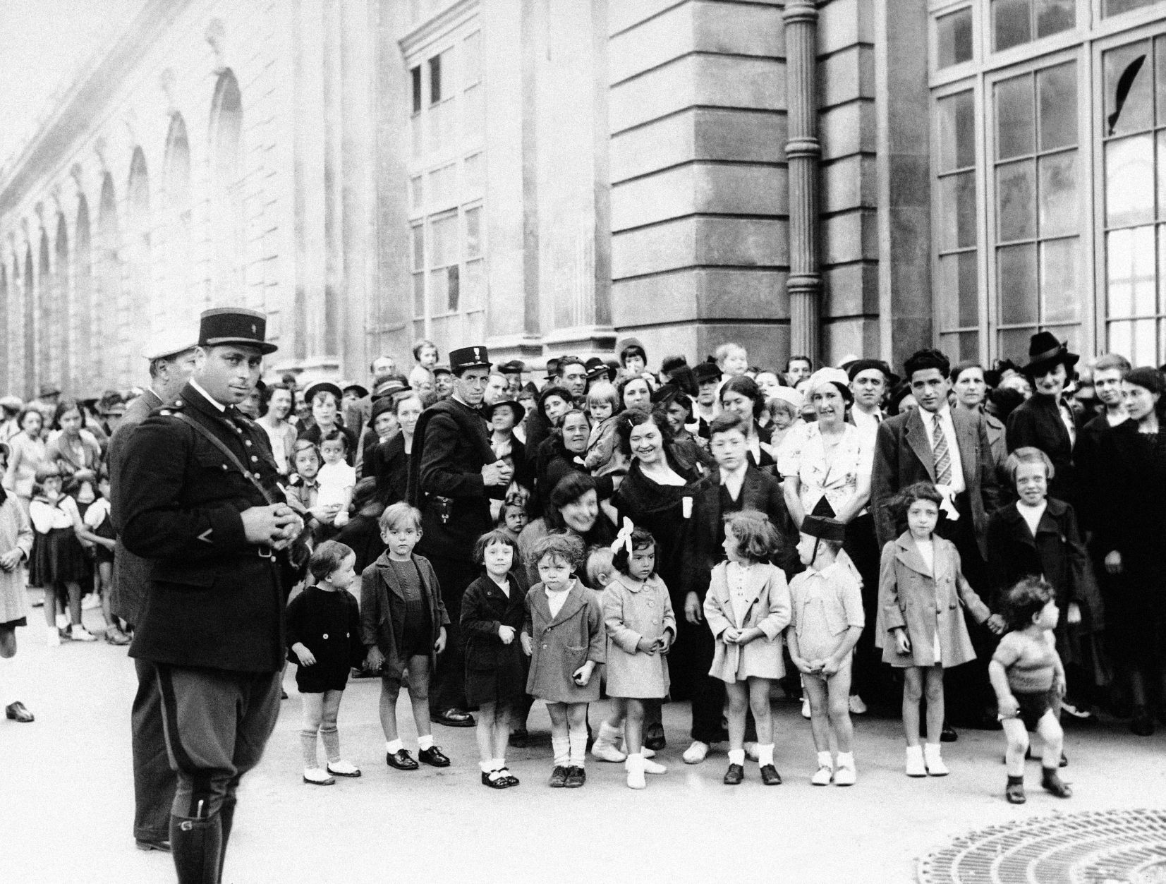 1939: France Children Receive Gas Masks